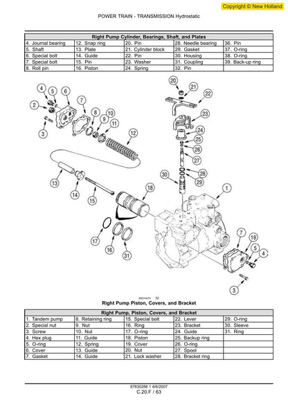 New Holland L180 L185 L190 C185 C190 Skid Steer Service Manual | 2006-2010 - sample page 3