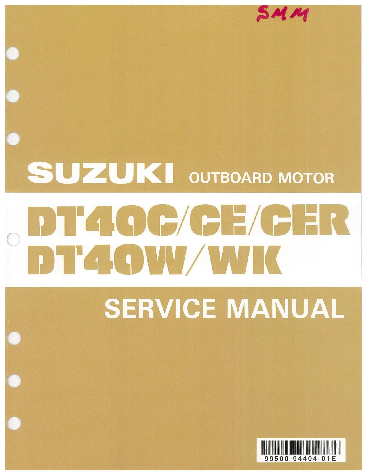 Suzuki DT40 Outboard Service Manual | 1985-1994 - sample page 1