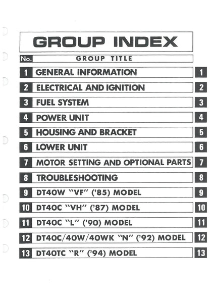 Suzuki DT40 Outboard Service Manual | 1985-1994 - sample page 9