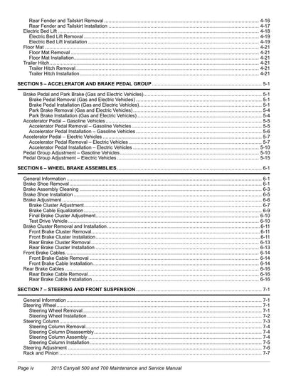Club Car Carryall 500 700 Golf Cart Service Manual | 2015-2019 - sample page 4