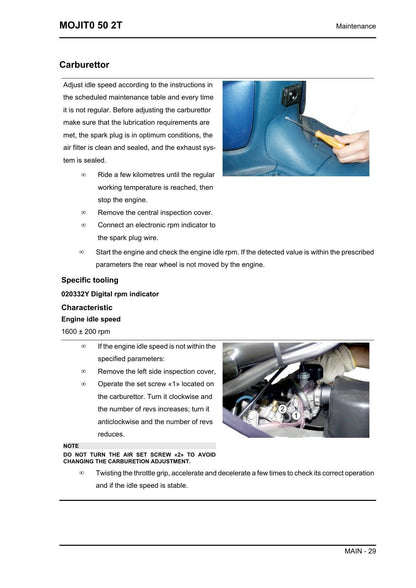 Aprilia Mojito 50 2T Scooter Service Manual | 2008-2012 - sample page 2