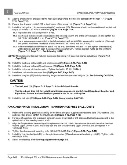 Club Car Carryall 500 700 Golf Cart Service Manual | 2015-2019 - sample page 5