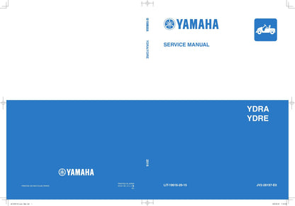 Yamaha YDRA YDRE Golf Cart Service Manual | 2016-2020 - sample page 1