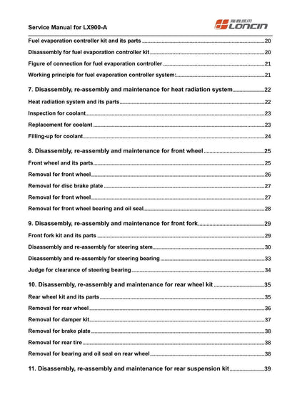 Loncin LX900-A Motorcycle Service Manual | 2024-2026 - sample page 8