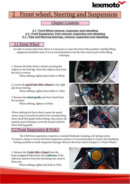 Lexmoto LXR 125 Motorcycle Service Manual | 2022-2026 - sample page 4