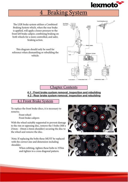Lexmoto LXR 125 Motorcycle Service Manual | 2022-2026 - sample page 5
