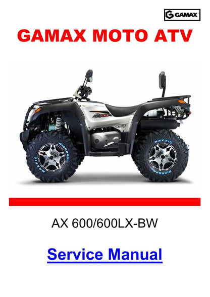 Gamax AX600 600LX ATV Service Manual | 2015-2019 - sample page 1