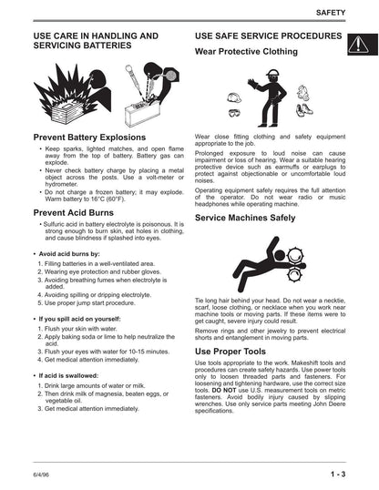 John Deere LX172 LX173 LX176 LX178 LX186 LX188 Tractor Service Manual | 1996-2000 - sample page 7