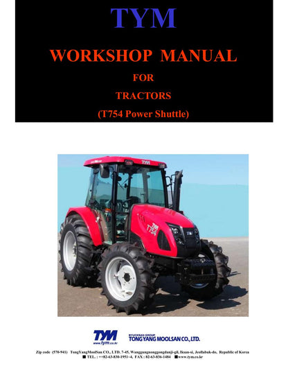 TYM T754 Power Shuttle Tractor Service Manual | 2015-2019 - sample page 1