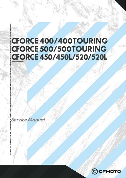 CFMOTO CFORCE 400 500 450 520 ATV Service Manual | 2025-2026 - sample page 1