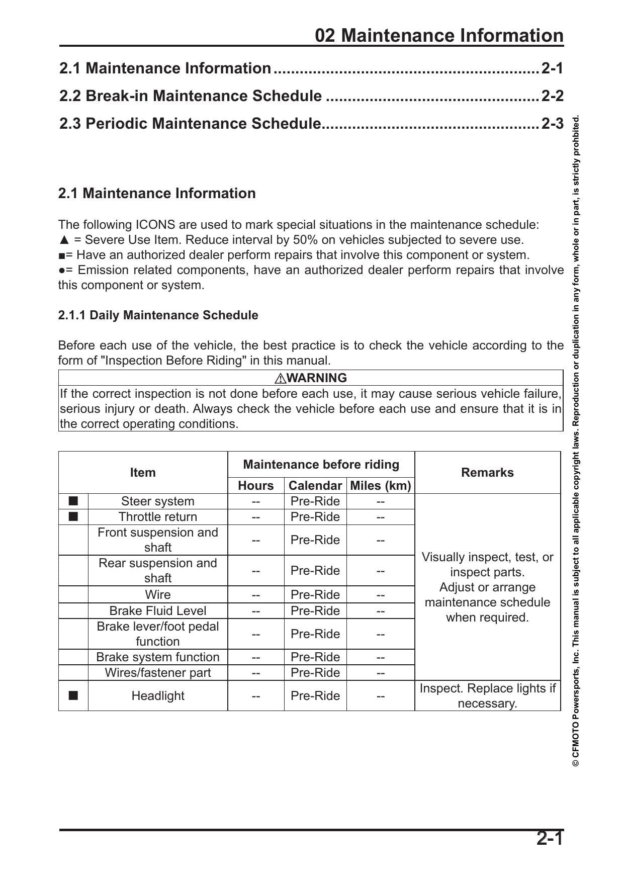 CFMOTO CFX-2E CFX-5E Electric Motorcycle Service Manual | 2024-2026 - sample page 5