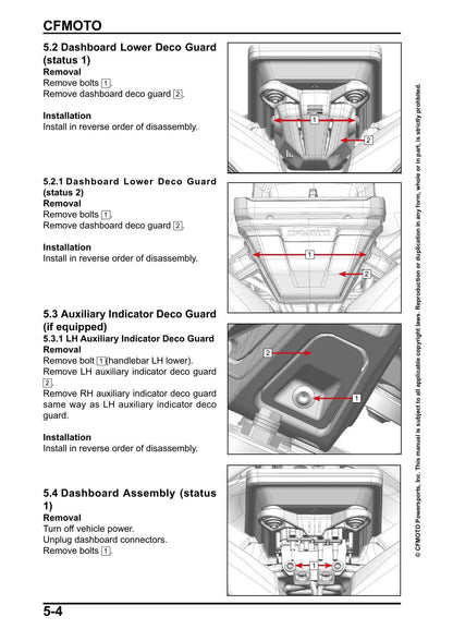 CFMOTO 800NK 799cc Motorcycle Service Manual | 2023-2026 - sample page 3