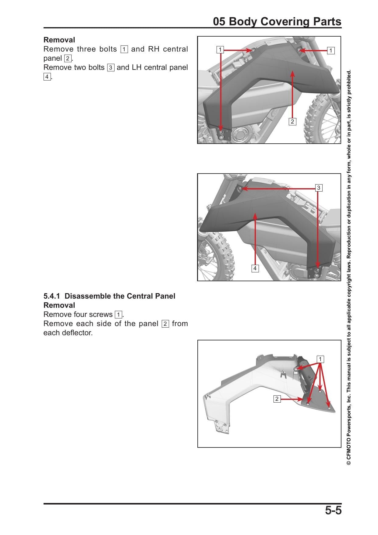 CFMOTO CFX-2E CFX-5E Electric Motorcycle Service Manual | 2024-2026 - sample page 3