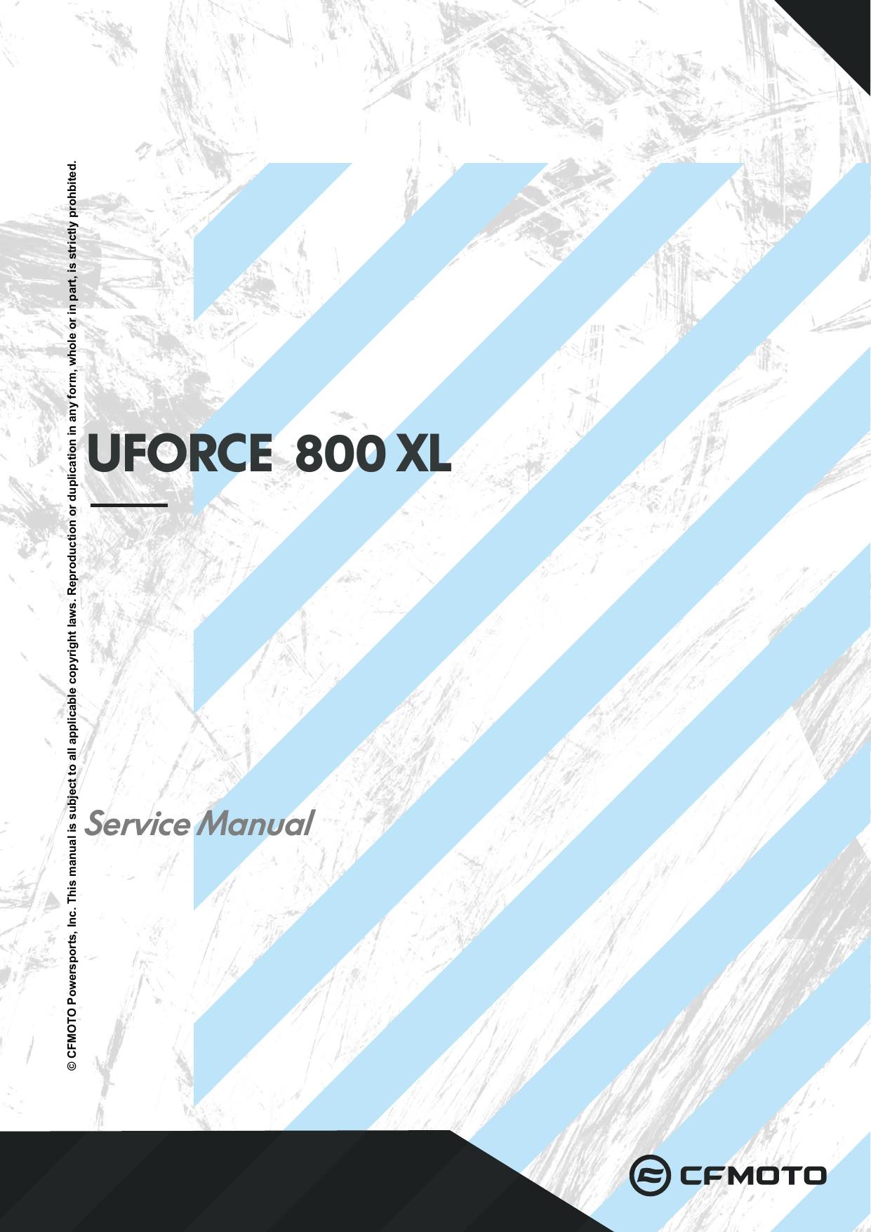 CFMOTO UFORCE 800 XL UTV Service Manual | 2026 - sample page 1