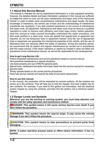 CFMOTO 675NK Motorcycle Service Manual | 2024-2026 - sample page 7