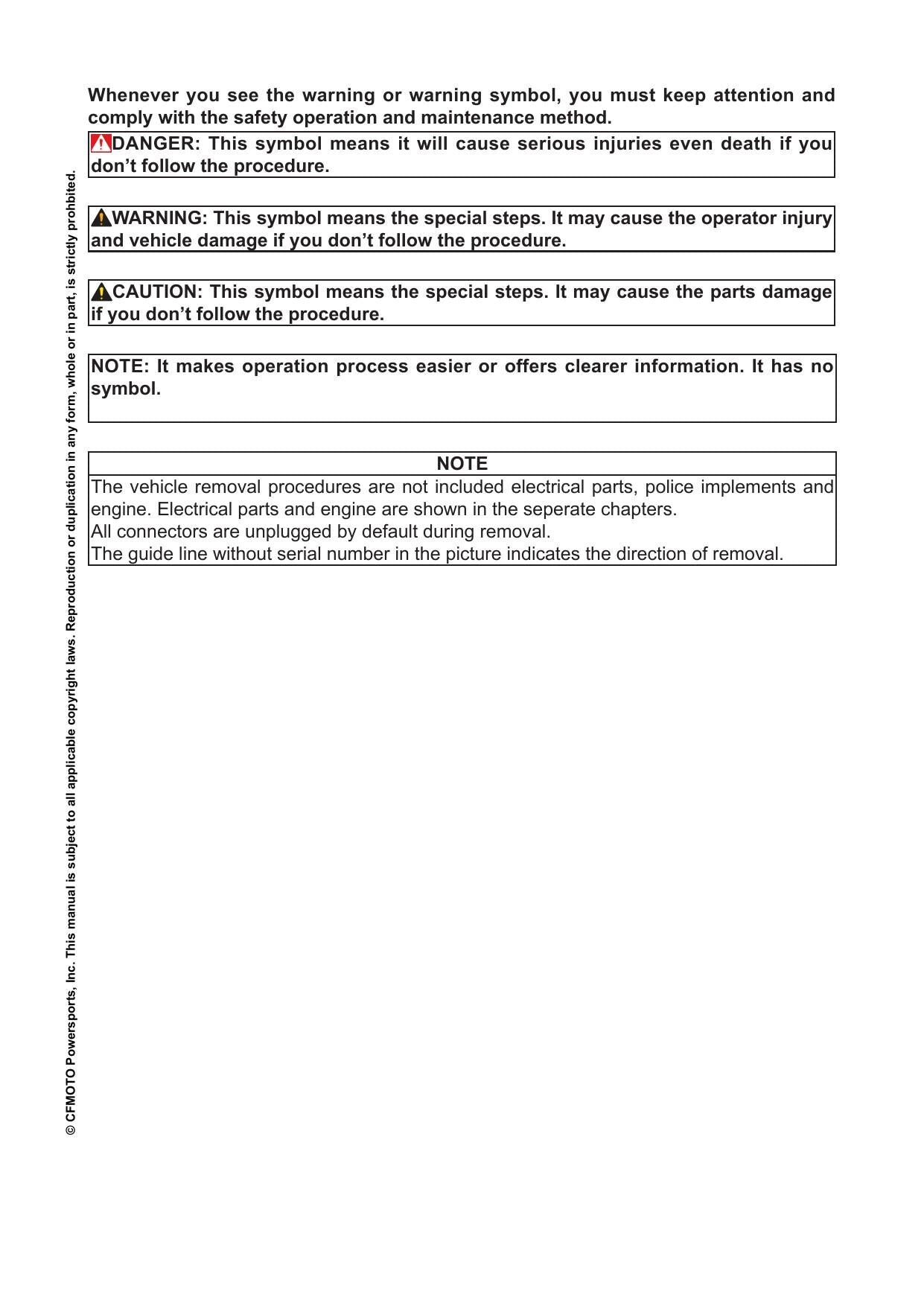 CFMOTO CFX-2E CFX-5E Electric Motorcycle Service Manual | 2026 - sample page 6