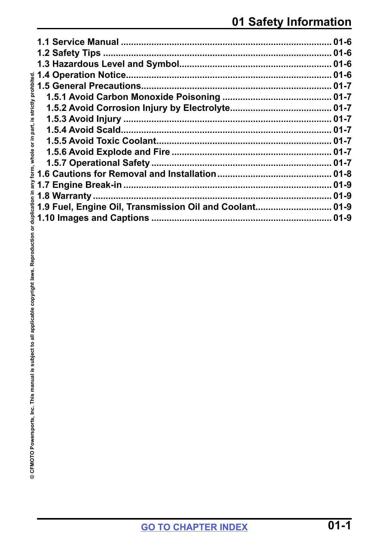 CFMOTO UFORCE 1000 UTV Service Manual | 2026 - sample page 6