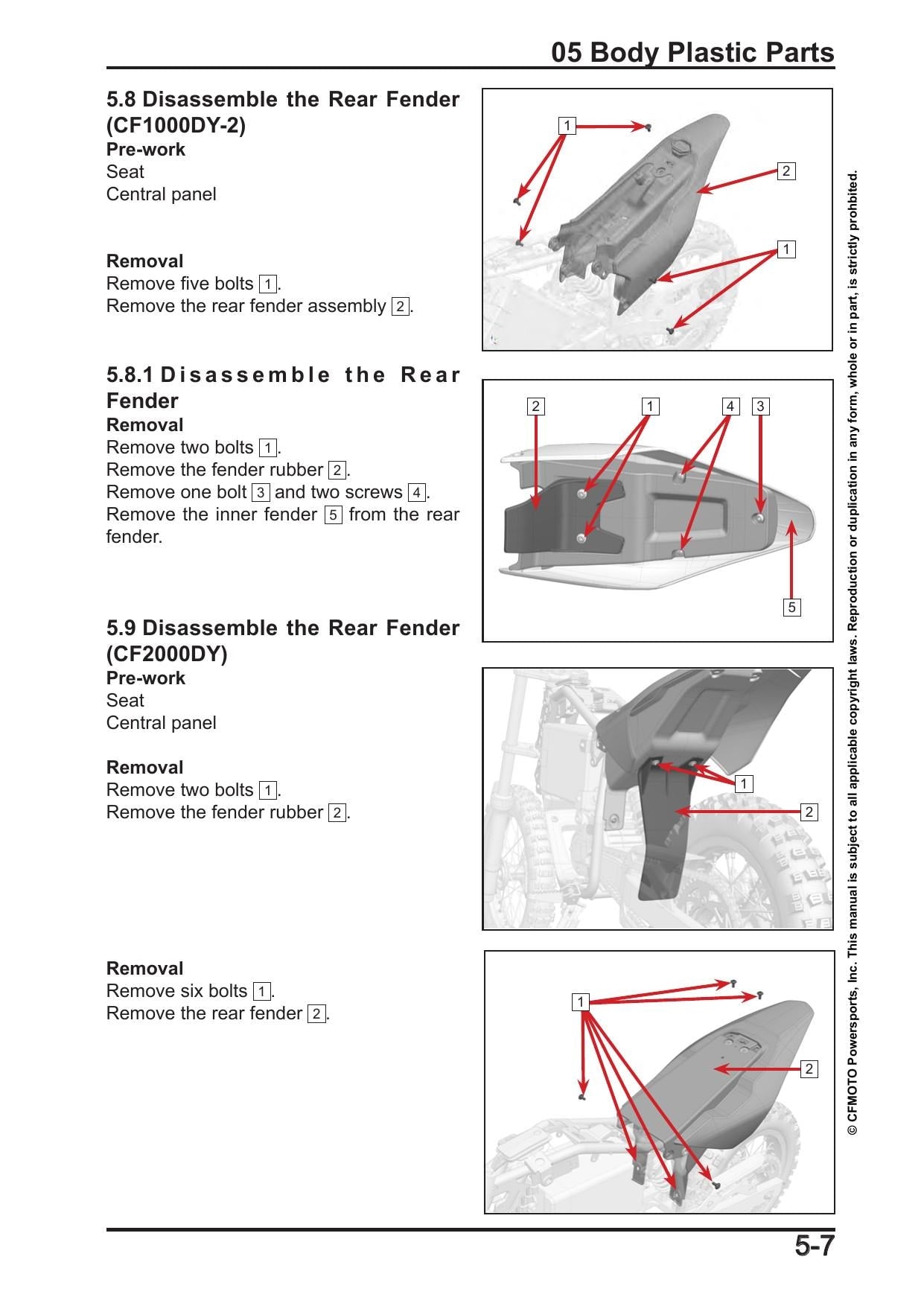 CFMOTO CFX-2E CFX-5E Electric Motorcycle Service Manual | 2026 - sample page 3