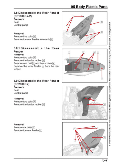 CFMOTO CFX-2E CFX-5E Electric Motorcycle Service Manual | 2026 - sample page 3