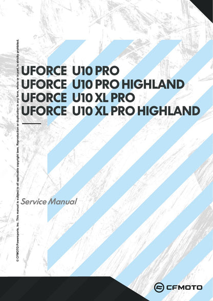 CFMOTO UFORCE U10 Pro UTV Service Manual | 2026 - sample page 1