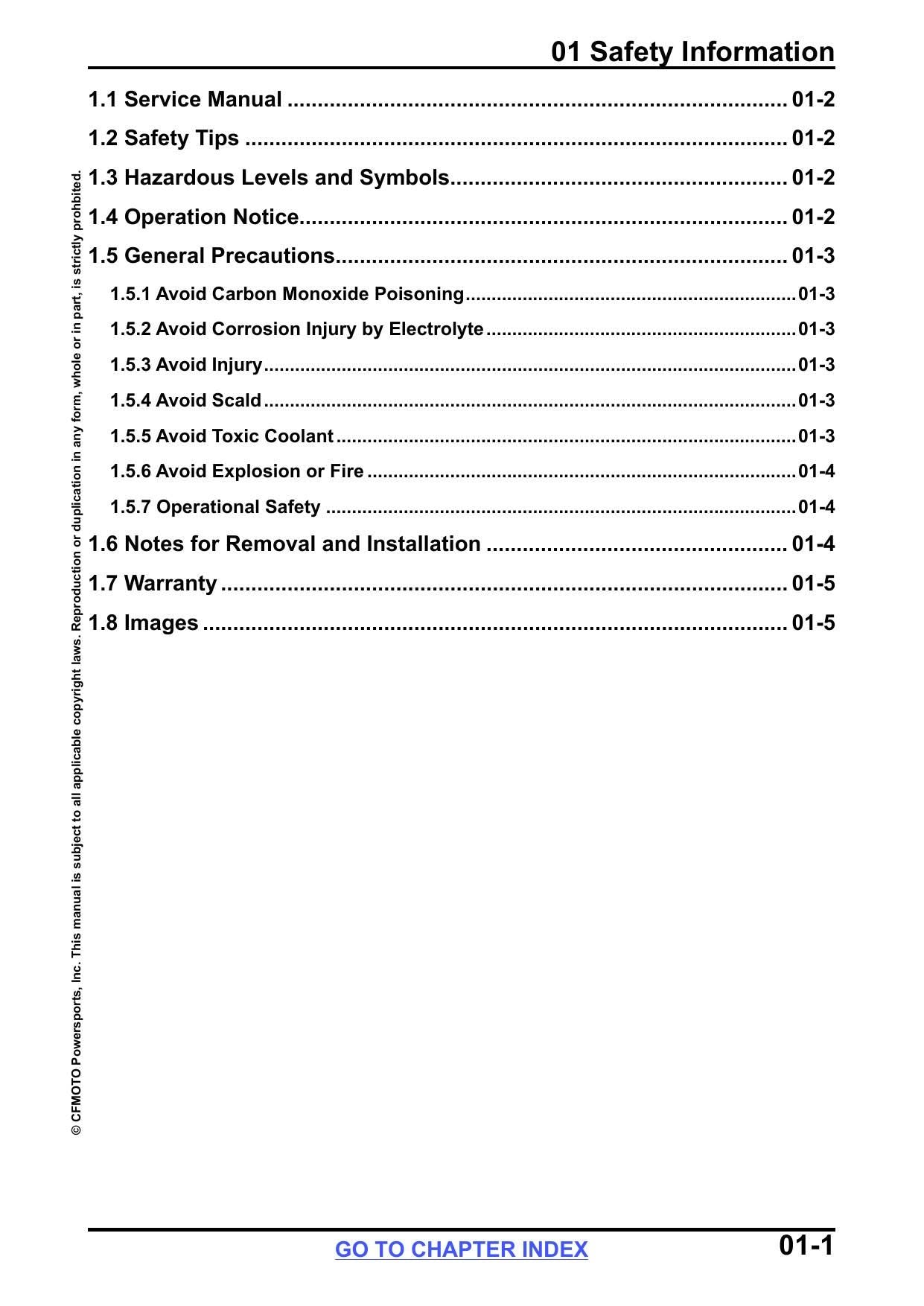 CFMOTO UFORCE U10 Pro UTV Service Manual | 2026 - sample page 6
