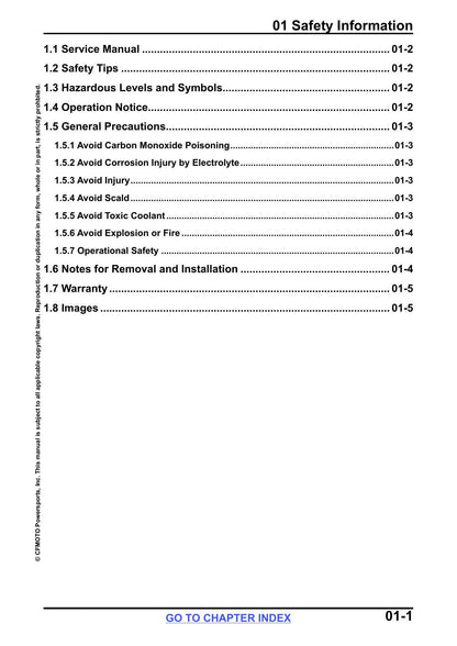 CFMOTO UFORCE U10 Pro UTV Service Manual | 2026 - sample page 6