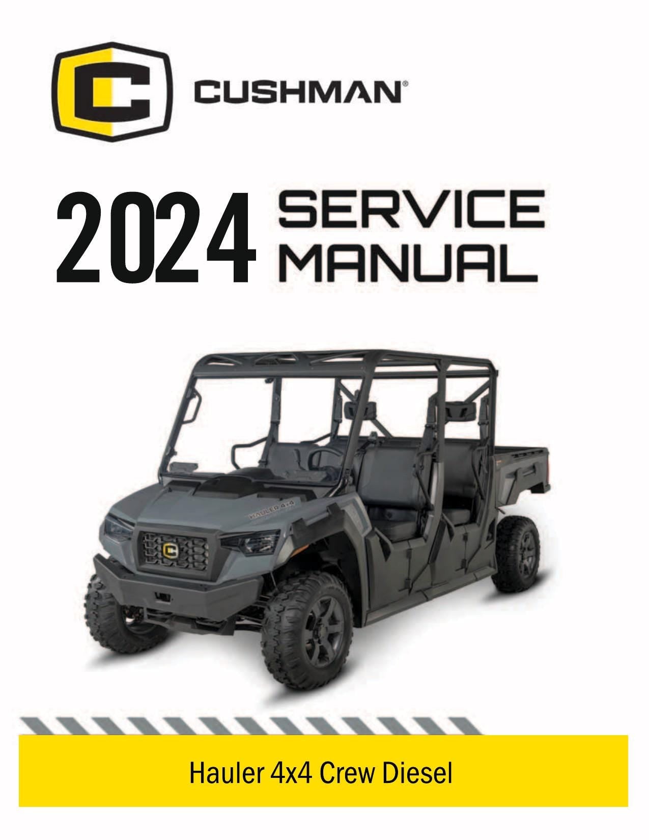 Cushman Hauler 4x4 Crew Diesel Golf Cart Service Manual | 2024-2026 - sample page 1