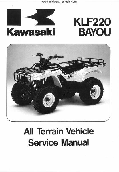 Kawasaki KLF220 Bayou ATV Service Manual | 1988-2002 - sample page 1