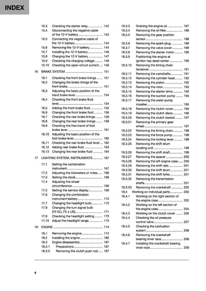 Husqvarna FE 350 FE 350S Motorcycle Service Manual | 2020-2024 - sample page 8