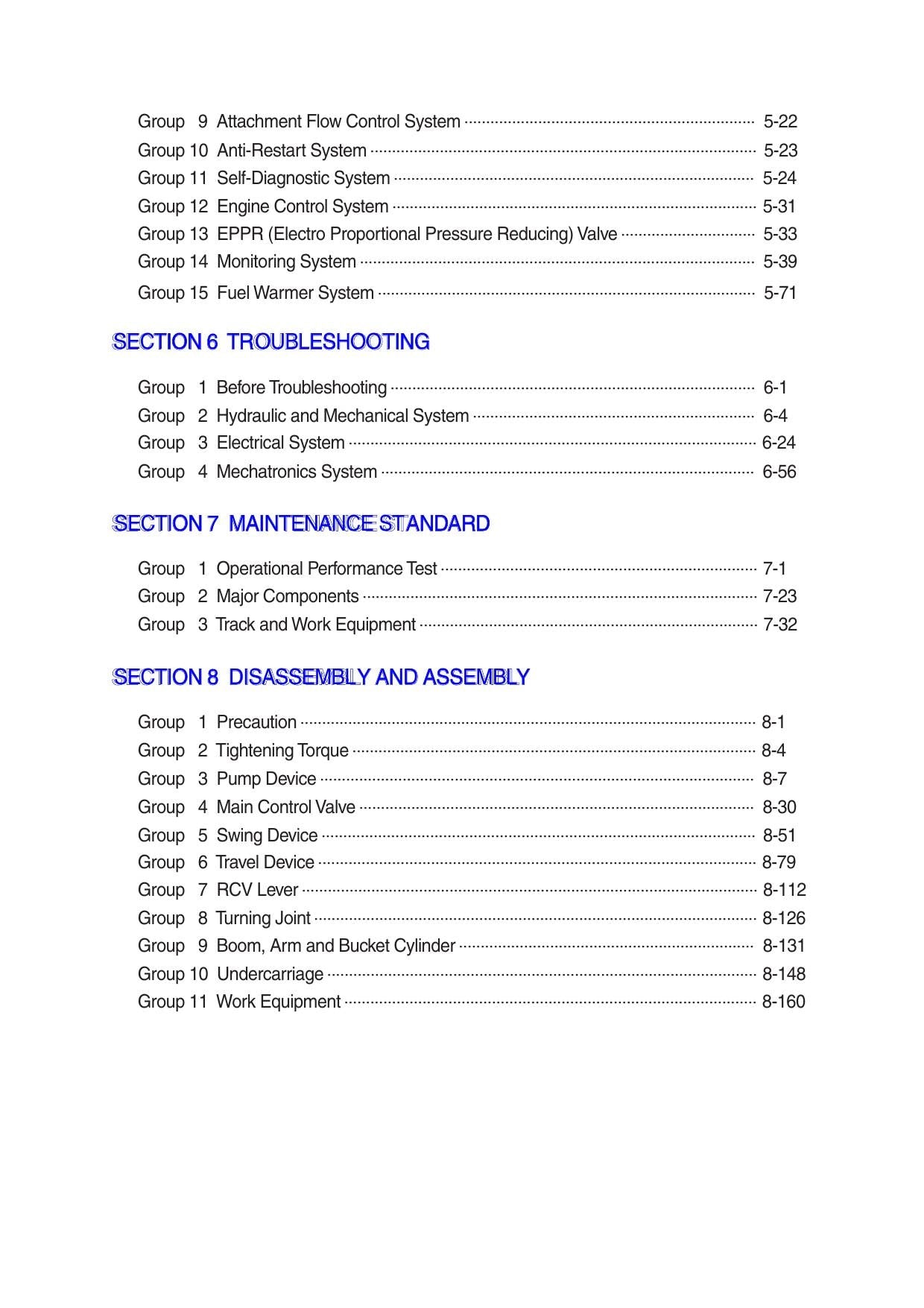 Hyundai R330LC-9S R330NLC-9S Excavator Service Manual | 2013-2017 - sample page 8