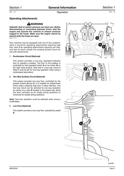 JCB 8080 Midi Excavator Service Manual | 1995-1999 - sample page 2