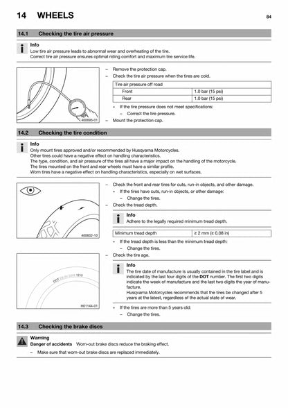 Husqvarna FC 450 Motocross Motorcycle Service Manual | 2015-2019 - sample page 5