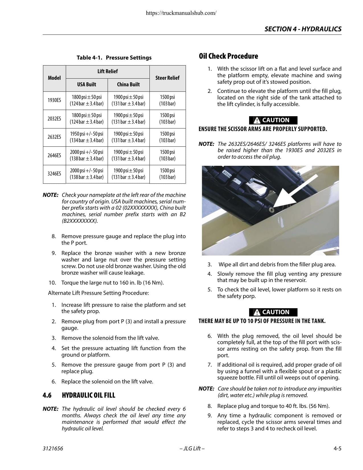 JLG 1930 2032 2632 2646 3246 ES Construction Equipment Service Manual | 2014-2020 - sample page 3