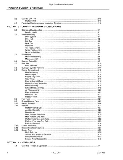 JLG 80SL Scissor Lift Service Manual | 2007-2011 - sample page 6