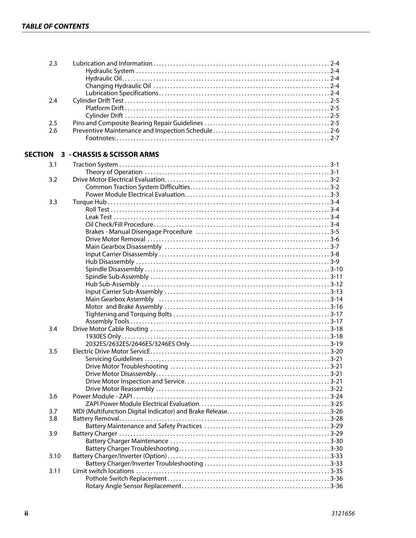 JLG 1930ES 2032ES 2632ES 2646ES 3246ES Scissor Lift Service Manual | 2014-2018 - sample page 6