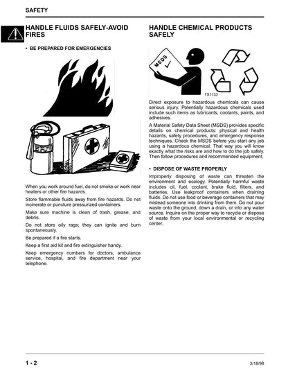 John Deere Sabre 1438 1542 1642 1646 Lawn Tractor Service Manual | 1998-2002 - sample page 7