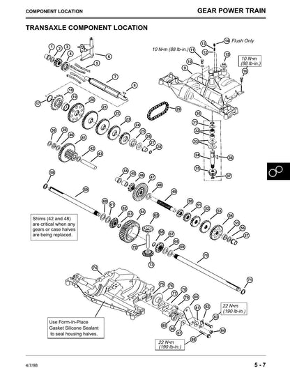 John Deere Sabre 1438 1542 1642 1646 Lawn Tractor Service Manual | 1998-2002 - sample page 4