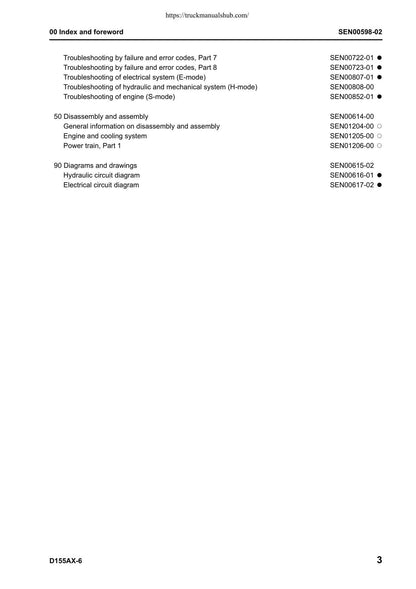 Komatsu Galeo D155AX-6 Bulldozer Service Manual | 2006-2010 - sample page 6