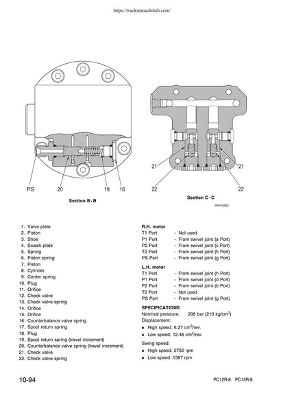 Komatsu PC12R-8 PC15R-8 Excavator Service Manual | 2000-2004 - sample page 4