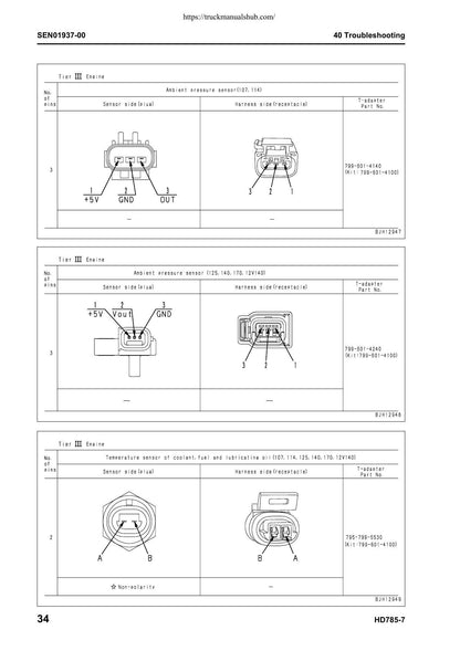 Komatsu HD785-7 Dump Truck Service Manual | 2007-2011 - sample page 2