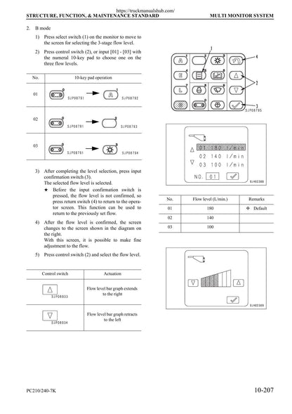 Komatsu PC210 PC240-7K Excavator Service Manual | 2002-2006 - sample page 2
