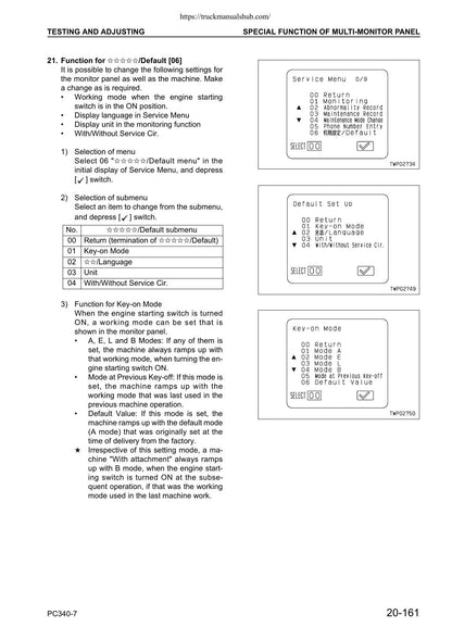 Komatsu PC340LC PC340NLC 7K Excavator Service Manual | 2002-2006 - sample page 4