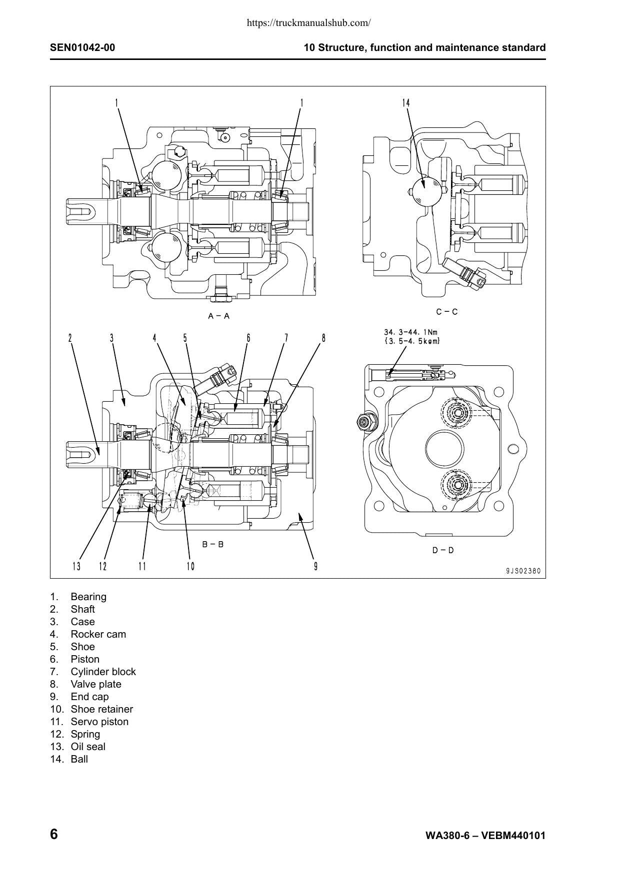 Komatsu WA380-6 Wheel Loader Service Manual | 2007-2011 - sample page 3