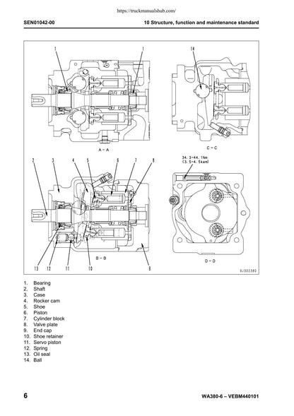 Komatsu WA380-6 Wheel Loader Service Manual | 2007-2011 - sample page 3