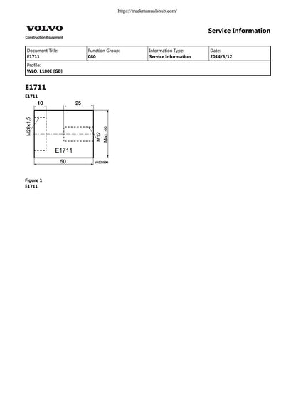 Volvo L180E Wheel Loader Service Manual | 2014-2018 - sample page 6