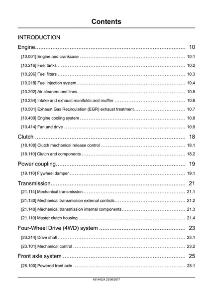 New Holland Workmaster 35 40 Compact Tractor Service Manual | 2017-2021 - sample page 5