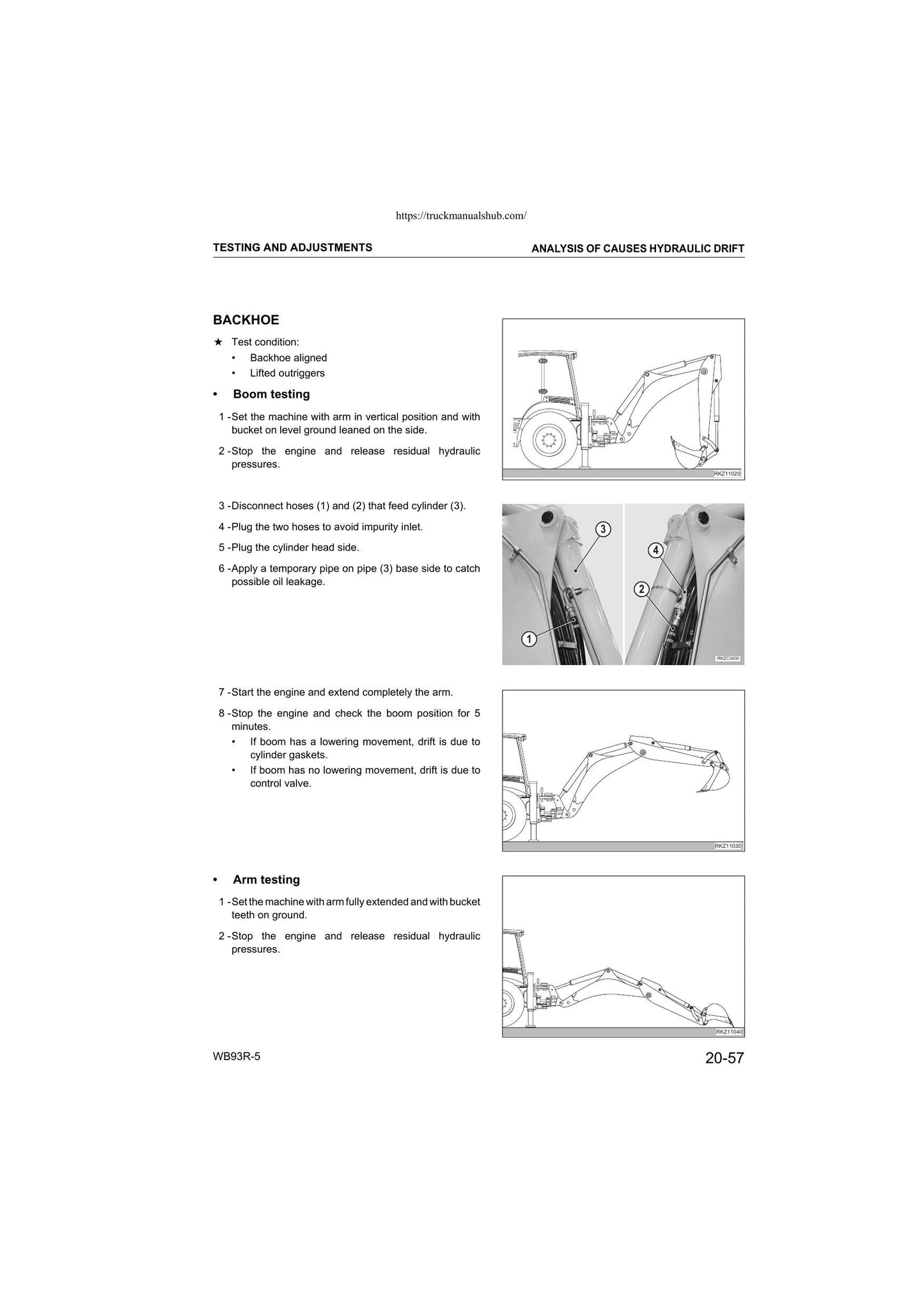 Komatsu WB93R-5 Backhoe Loader Service Manual | 2010-2014 - sample page 3