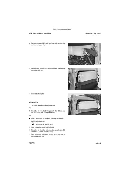 Komatsu WB97R-5 Backhoe Loader Service Manual | 2005-2009 - sample page 2