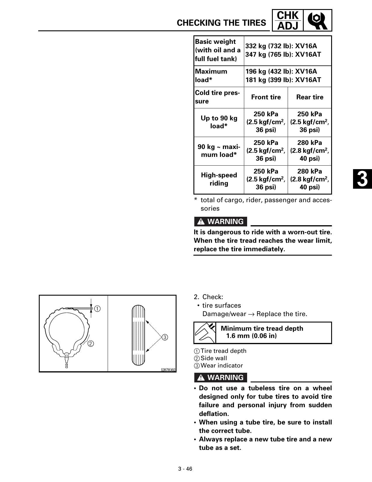 Yamaha XV16AL XV16ALC XV16ATL XV16ATLC Motorcycle Service Manual | 1998-2002 - sample page 5
