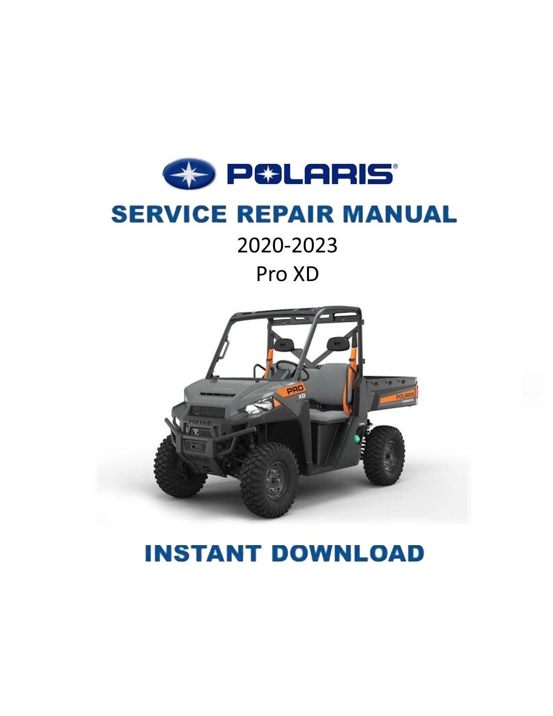 Polaris Pro XD Full-Size Gas Crew UTV Service Manual | 2020-2023 - Service Manual PDF Instant Download